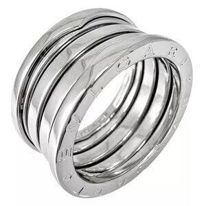 BVLGARI Ring US 7 3/4 EU56 K18 white gold B-zero.1 4 bands used